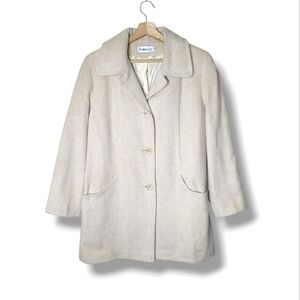 VTG Herman Kay Wool Car Coat Size 12 Made in USA Classic 3-Button Lined